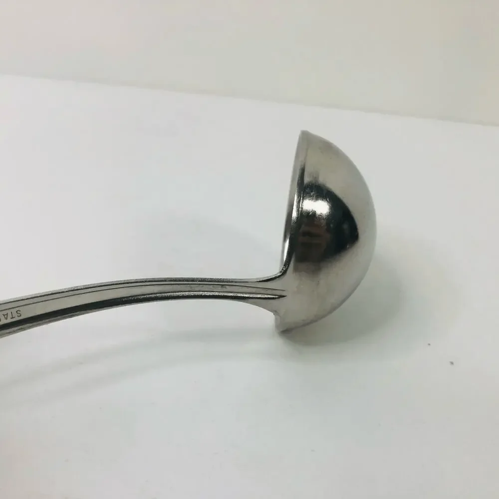vtg stainless steel art deco‎ design chevron gravy ladle replacement